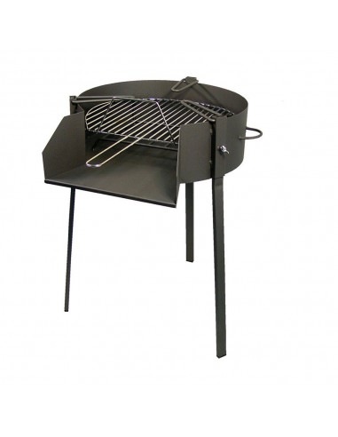 Barbacoa redonda con soporte para paella ø50 x 75 cm