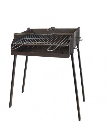 Barbacoa cuadrada con soporte para paella 50 x 40 x 75 cm