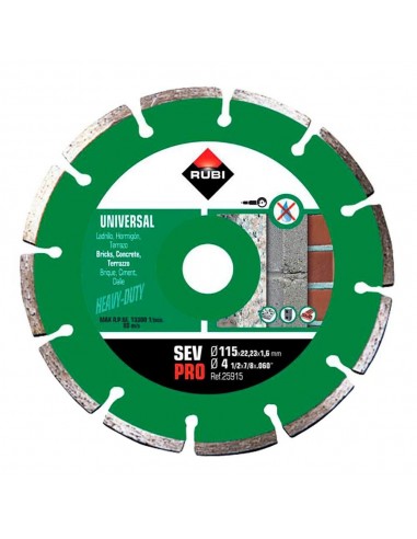Disco diamantado sev pro ø115 x 1,6 x 22,2 mm