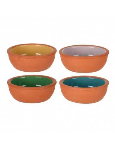 Set 4 cuencos para aperitivos de barro colores surtidos 150 ml ø10,4 x 4,2 cm