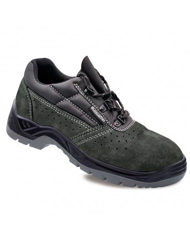 Zapatos de seguridad piel serraje perforada gris oscuro s1p src talla 45