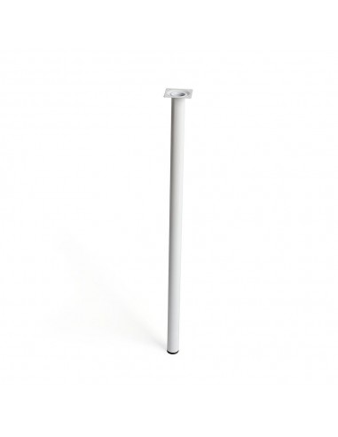 Pata cilíndrica mod. 401g de acero con acabado blanco ø30 x 700 mm