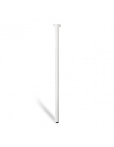 Pata cilíndrica mod. 401g de acero con acabado blanco ø30 x 800 mm