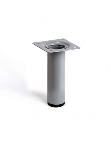 Pata cilíndrica mod. 401g de acero con acabado cromo mate ø30 x 100 mm