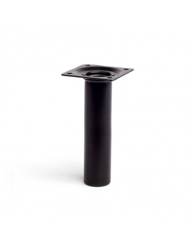 Pata cilíndrica mod. 401g de acero con acabado negro ø30 x 150 mm