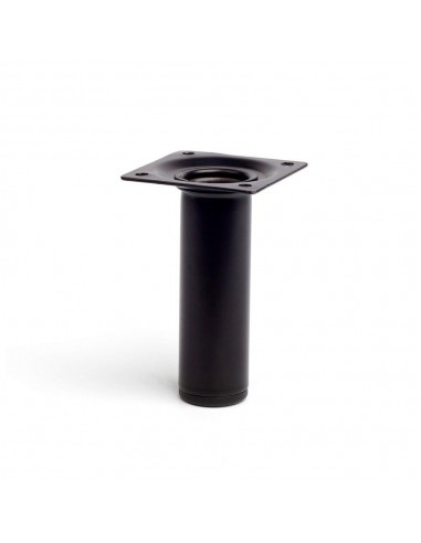 Pata cilíndrica mod. 401g de acero con acabado negro ø30 x 100 mm