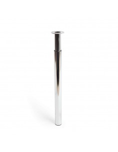 Pata extensible cilíndrica, modelo 406e, de acero con acabado cromo brillo, ø60 x 710/1100 mm