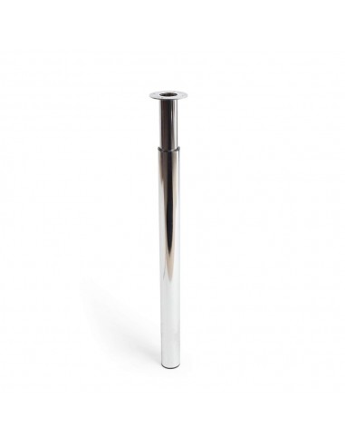 Pata extensible cilíndrica, modelo 406e, de acero con acabado cromo brillo, ø60 x 710/1100 mm