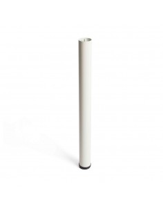 Pata extensible cilíndrica, modelo 406g, de acero con acabado blanco, ø60 x 710/7450 mm