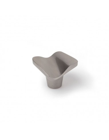 Pomo para mueble, modelo 749, de zamak con acabado níquel satinado, 32 x 31 mm, blister 4 uds