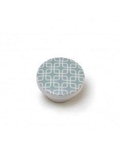 Pomo para mueble, modelo e225, de madera con acabado gris, ø38 mm, blister 4 uds