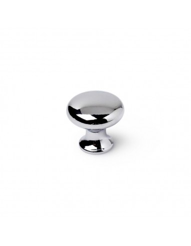 Pomo para mueble, modelo 760, de zamak con acabado cromo brillo, ø25 mm, blister 4 uds