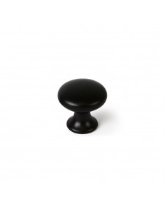 Pomo para mueble, modelo 760, de zamak con acabado negro mate ø25 mm, blister 4 uds