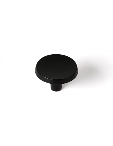 Pomo para mueble, modelo 774, de zamak con acabado negro mate, ø35 mm, blister 2 uds