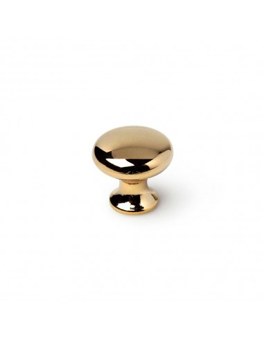 Pomo para mueble, modelo 760, de zamak con acabado oro ø25 mm, blister 4 uds