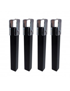 Pata para somier pt25 sin rueda, negro, 35 x 35 x 250 mm, 4 uds