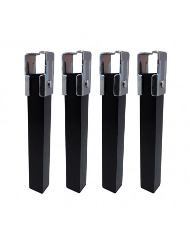 Pata para somier pt25 sin rueda, negro, 40 x 30 x 255 mm, 4 uds