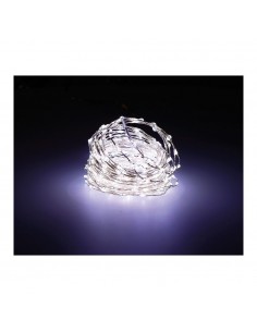 Guirnalda micro led extra dense 567 leds luz fria parpadeante cable plata 14 m