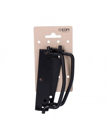 Asa abatible con tope, de zinc con acabado en negro, 125 x 27 mm, 2 uds, blister