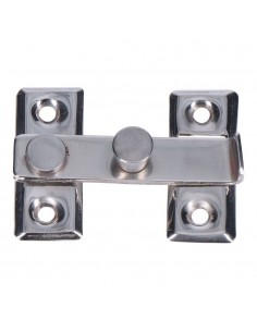 Aldaba, reversible, de acero con acabado inox, 60 x 41 mm, blister