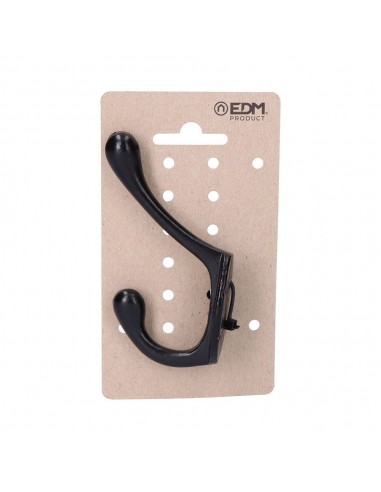 Colgador de forja negro 13 x 5 cm