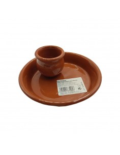 Plato aceitunero de barro ø13 x 5 cm