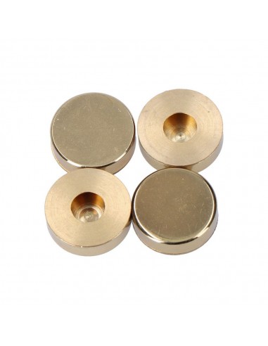Embellecedor latón roscado liso 18 mm pulido, 4 uds