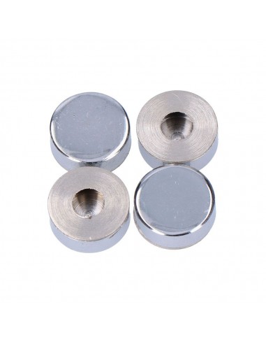 Embellecedor latón roscado liso 18 mm níquel, 4 uds