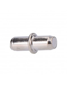 Portaestante perno, redondo con anillo, de hierro con acabado niquel, ø5 mm, 16 uds, blister