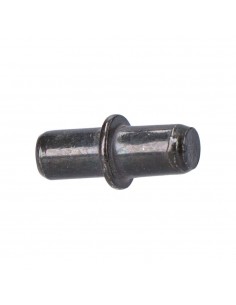 Portaestante perno, redondo con anillo, de hierro con acabado negro, ø5 mm, 16 uds, blister