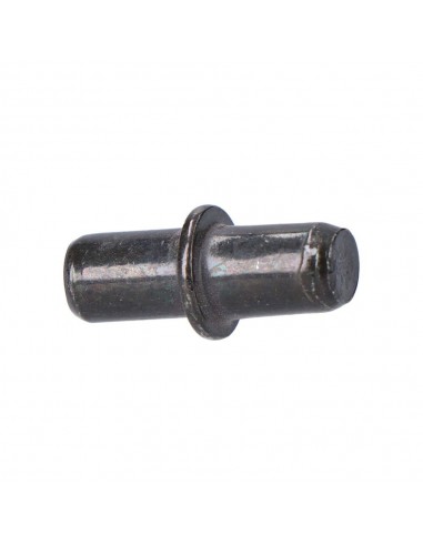 Portaestante perno, redondo con anillo, de hierro con acabado negro, ø5 mm, 16 uds, blister