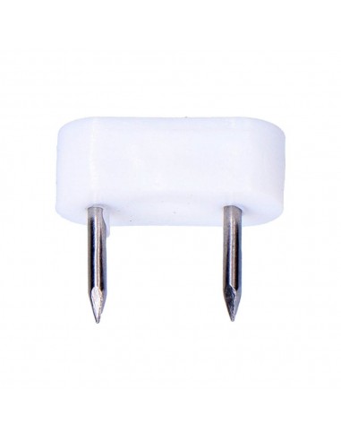 Tope de armario, 2 puntas, de plástico con acabado blanco, 7 x 18 mm, 6 uds, blister