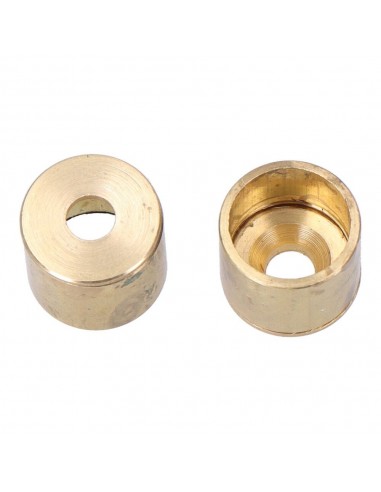 Soporte para barra armario extensible, de hierro con acabado latón, ø12 mm, 2 uds, blister