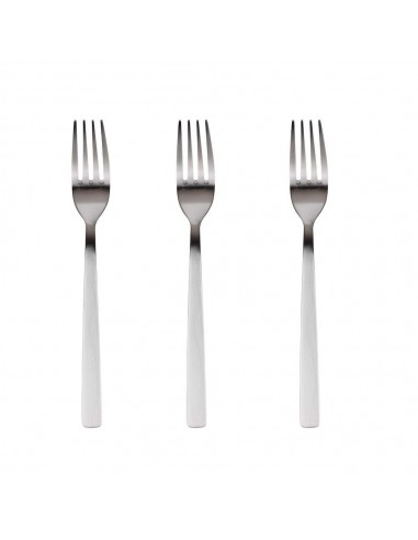 Tenedor de acero inoxidable reciclado mate root, blister 3 uds