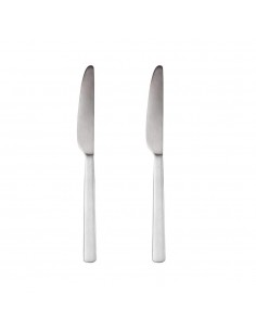 Cuchillo de acero inoxidable reciclado mate root, blister 2 uds