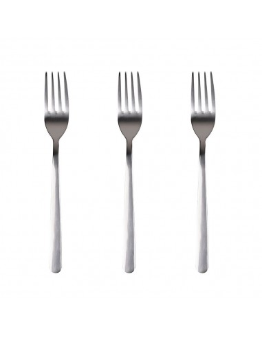 Tenedor de acero inoxidable reciclado brillo earth, blister 3 uds