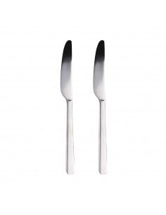 Cuchillo de acero inoxidable reciclado brillo earth, blister 2 uds
