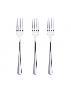 Tenedor para postre de acero inoxidable brillo natur 3 uds