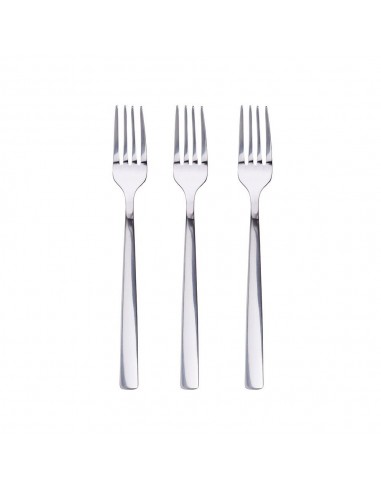 Tenedor para postre de acero inoxidable brillo earth 3 uds