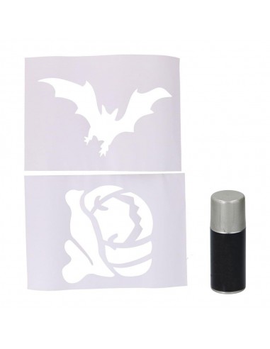 Set de decoración para ventanas halloween spray + plantillas