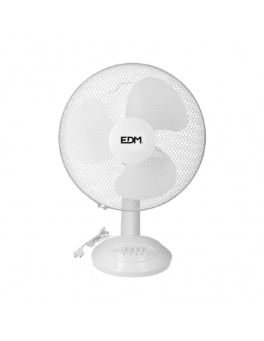 Ventilador de sobremesa blanco: 35w, 53,4 db, aspas: ø30 x 48 cm