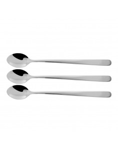 Cucharas largas acero inoxidable para bebida 19 cm 3 uds