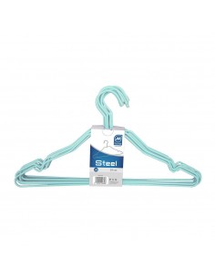Perchas alambre colores surtidos azul-marrón 39 cm, 10 uds