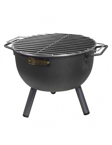 Barbacoa de sobremesa redonda con parrilla zincada ø30 x 28 cm