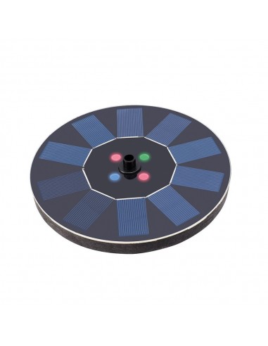 Fuente solar de jardín, de plástico, luz rgb, 4 leds, ø16 x 3,5 cm