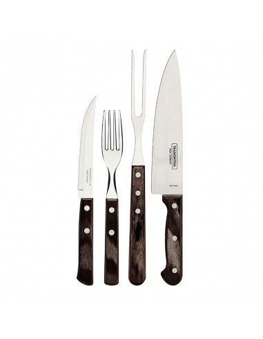 Juego para asado fsc polywood castaño 14 piezas