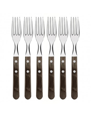 Tenedor de mesa jumbo polywood castaño 20,5 cm 6 uds