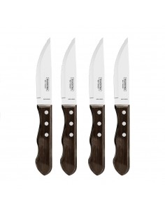 Cuchillos de asado jumbo polywood castaño 12,2 cm, 4 uds