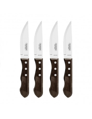 Cuchillos de asado jumbo polywood castaño 12,2 cm, 4 uds