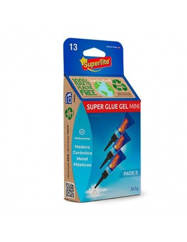 Adhesivo instantáneo gel blister 3 x 1 g